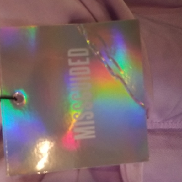 Missguided Lavendar Satin Cold Shoulder maxi dress size US 2 new with tags - Picture 5 of 8